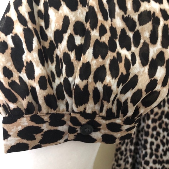 NWT Loft Animal Print Button Up Lined Dress - Picture 4 of 7